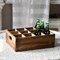 Farmhouse Wooden Storage Crate for Decoration 13 x 10 inches, Rustic Beer Holder Box, Wood Crate Box for Crafts, Beverage Serving Caddy with Carrying Handles